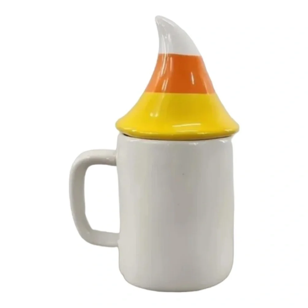 Rae Dunn CAUGHT IN YOUR WEB & Candy Corn Gnome Mugs NEW Halloween Mug Set